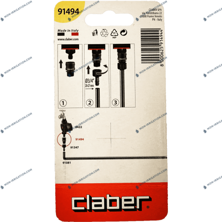 Raccord rapide CLABER Fileté 3/4"
