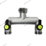 Robinet derivation 2 voies en laiton 3/4"