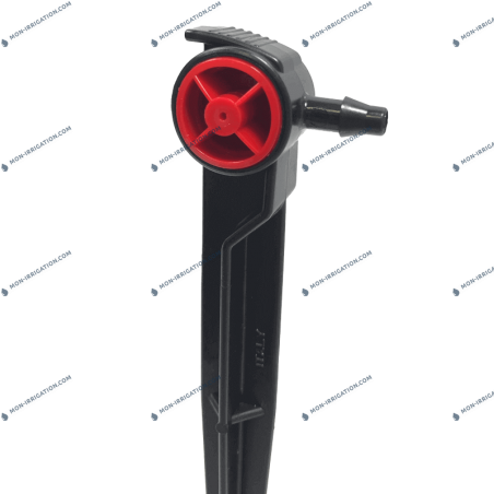 Goutteur autorégulant sur pic plastique 2L/h DELTA DRIP SPIKE ROUGE