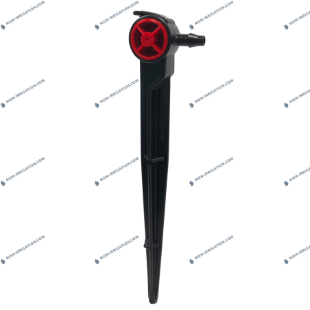 Goutteur autorégulant sur pic plastique 2L/h DELTA DRIP SPIKE ROUGE