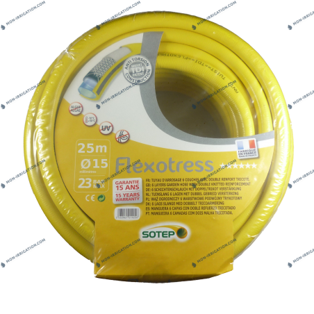 Tuyaux arrosage tresse 5 couches diametre 15 - FLEXOTRESS