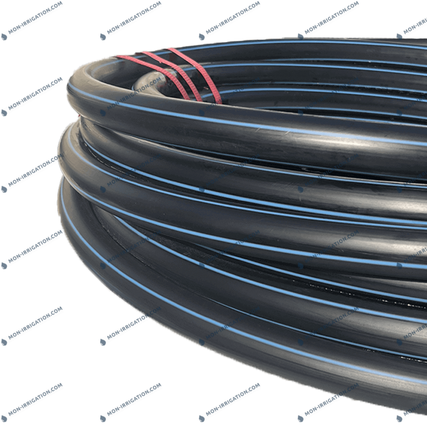 Polyéthylène Haute densité 16 bars eau potable (bande bleue)