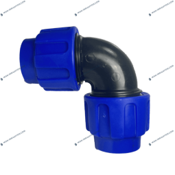 Coude a compression pour tuyau PE 16mm à 90 mm