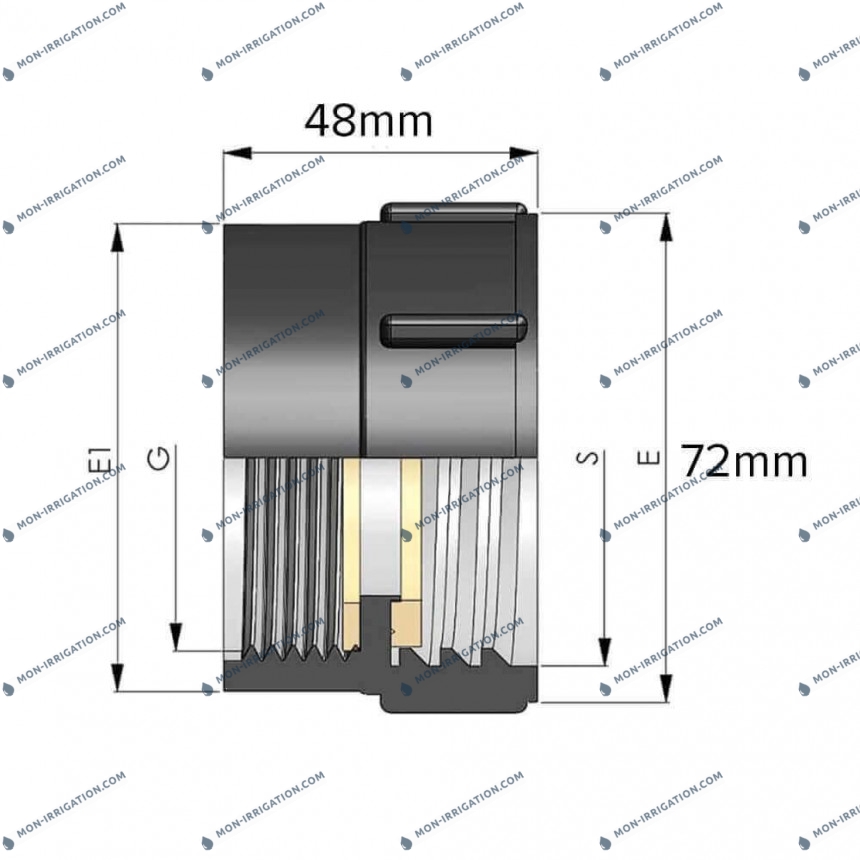 Adapptateur IBC S60x6 Taraudé 2"