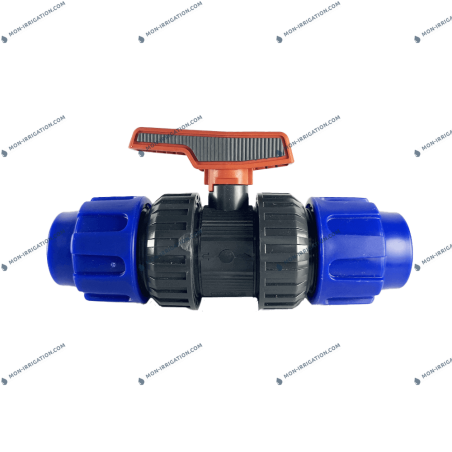 Vanne 1/4 de tour à compression plastique 20 mm à 50 mm