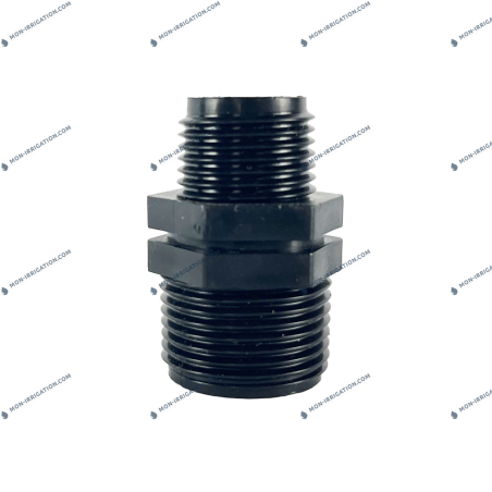 Mamelon filete reduit en Polypropylene 3/4 pouce vers 1/2 pouce