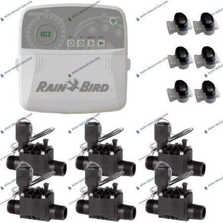 Kit Programmateur RC2 WIFI 6 voies electrovannes HV connecteurs