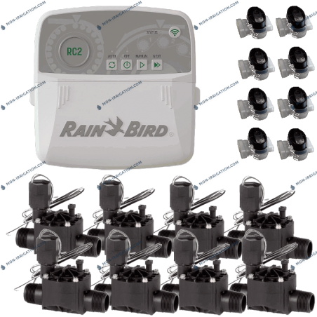 Programmateur RC2 WIFI 8 voies + electrovannes HV + connecteurs