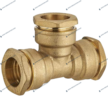 Té à compression laiton