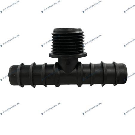 Té cannelé fileté pour tuyaux de goutte à goutte de profil