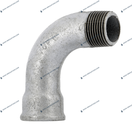 Coude taraudé fileté galvanisé