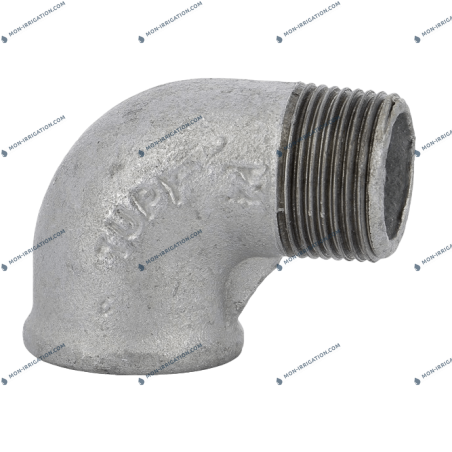 Coude fileté 90° fonte galvanisé