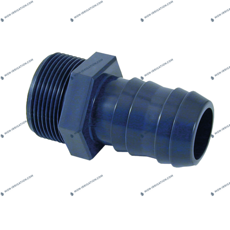 Raccord PVC cannelé fileté