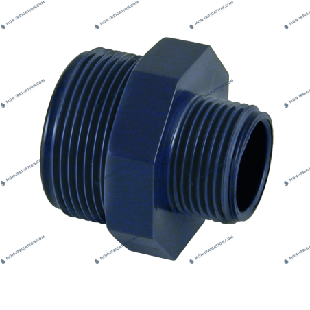 Mamelon fileté réduit en PVC