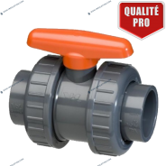 Vanne PVC a coller Double Union - VDL