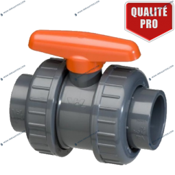 Vanne PVC A COLLER Double Union - VDL