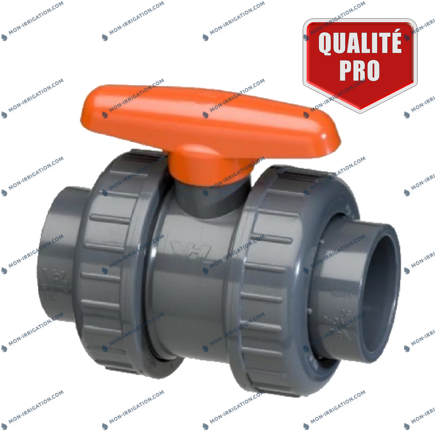 Vanne PVC a coller Double Union - VDL