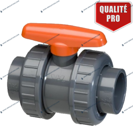 Vanne PVC a coller Double Union - VDL