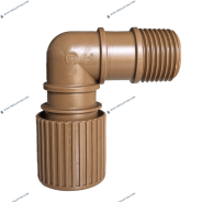 Coude fileté 1/2" IN-EZY pour tuyaux de goutte à goutte 16mm