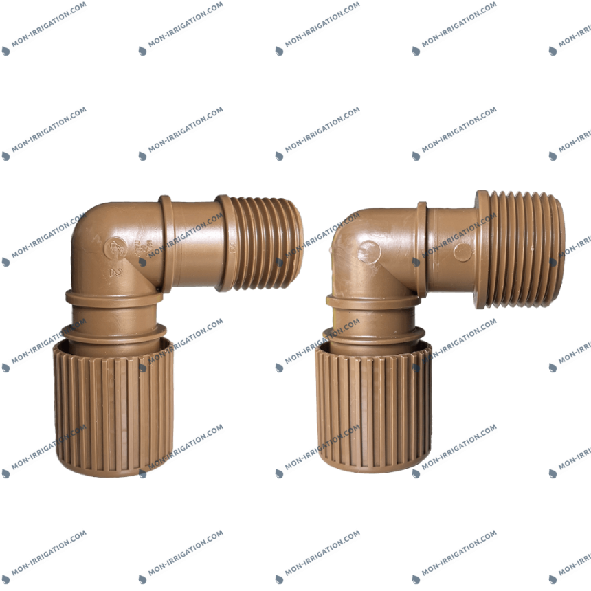 Coude fileté IN-EZY pour tuyaux de goutte à goutte 16mm