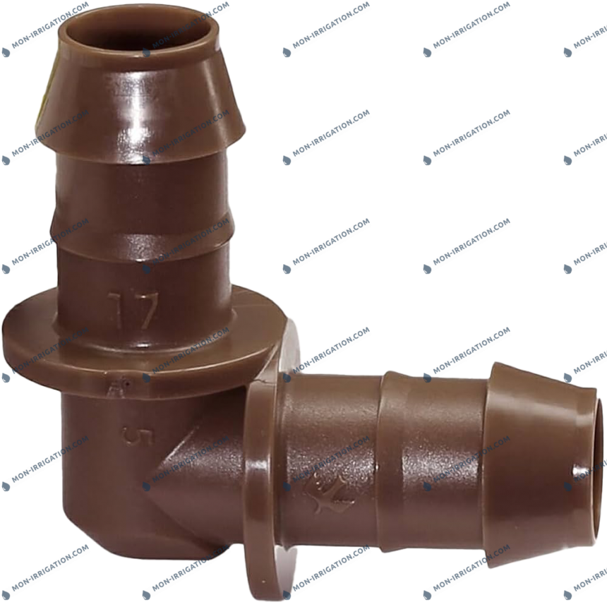 Coude cannelé XF RAIN BIRD pour tuyaux de goutte à goutte PEBD 16 mm