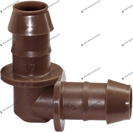 Coude cannelé XF RAIN BIRD pour tuyaux de goutte à goutte PEBD 16 mm