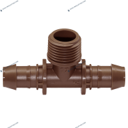 Té cannelé / fileté 1/2" XF RAIN BIRD pour tuyaux de goutte à goutte PEBD 16 mm