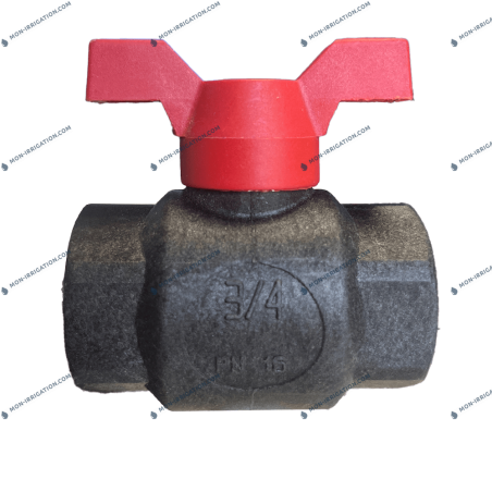 Vanne quart de tour polypro avec poignée papillon