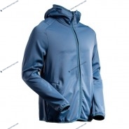 Veste polaire à capuche homme recyclée CUSTOMIZED bleu gris