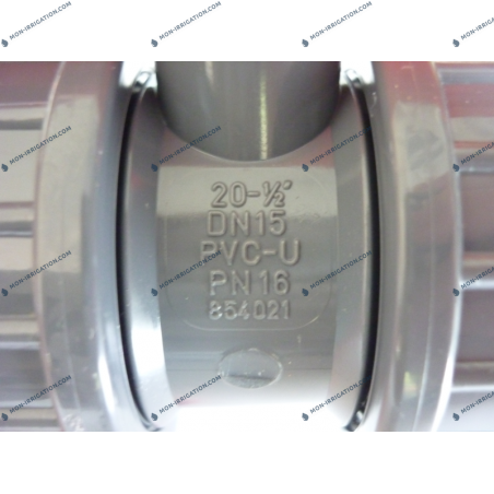 Vanne PVC a coller Double Union - VDL