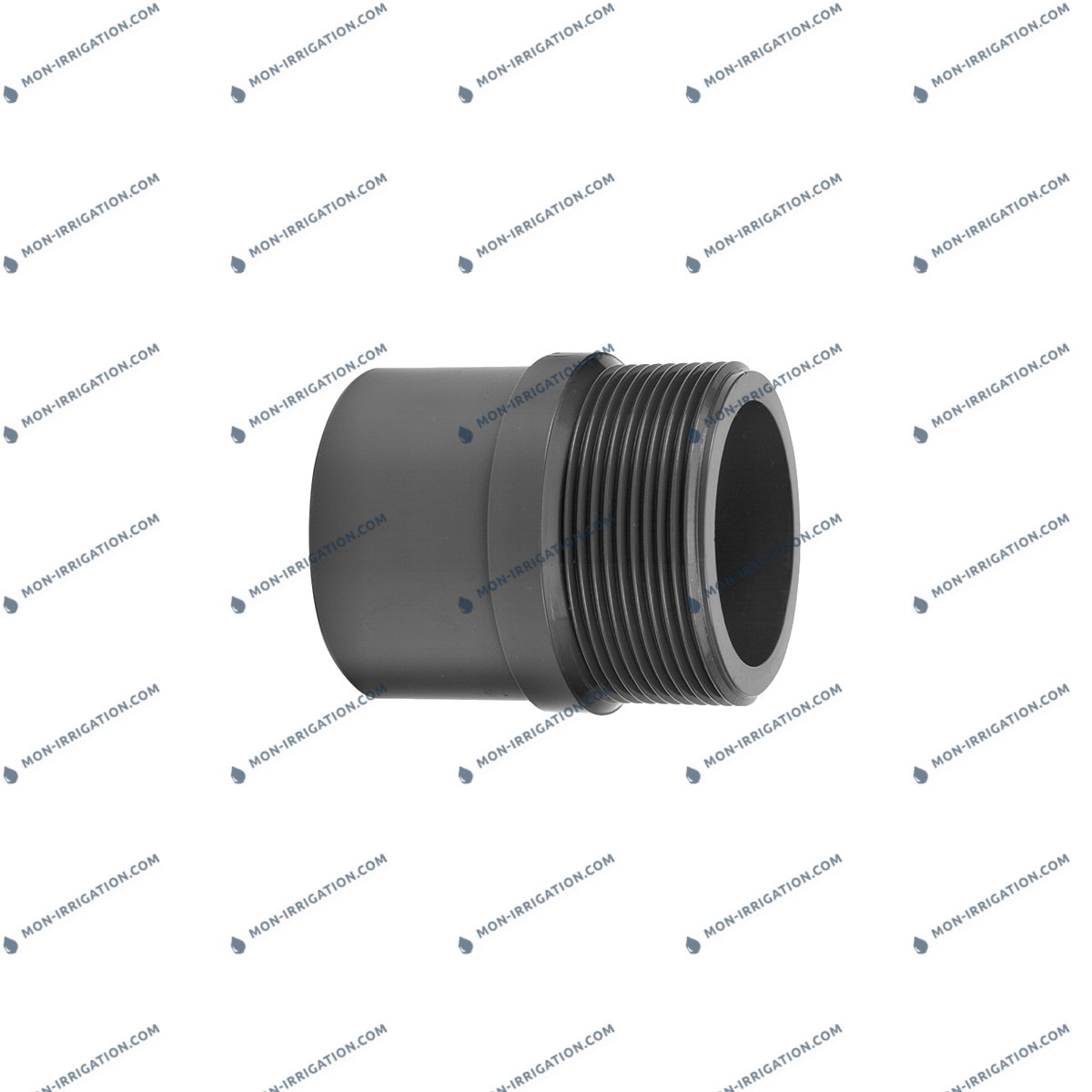Raccord PVC femelle 40 mm avec embout pour tuyau 40 mm [2 pièces]