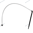 Ensemble goutteur + tubing 80cm + pic coudé