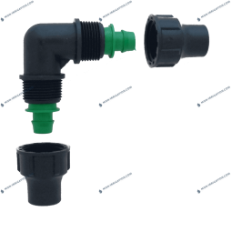 Raccord a bague en coude pour polyethylene