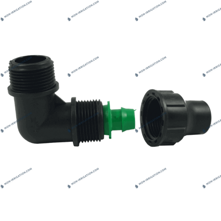 Raccord LOCK coude / filete pour polyethylene