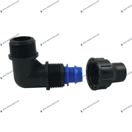 Raccord LOCK coude / filete pour polyethylene