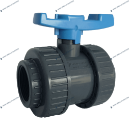 Vanne PVC Quart de tour taraudée - Double union