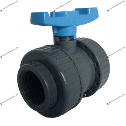 Vanne PVC Quart de tour taraudee - Double union