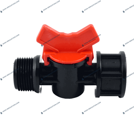 Vannette goutte a goutte filetee Taraudee male femelle 3/4" de pouce