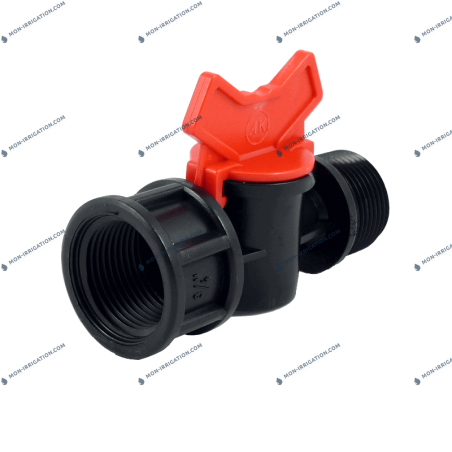 Vannette goutte a goutte filetee Taraudee male femelle 3/4" de pouce