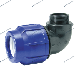 Coude a compression / embout Fileté